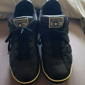 Chuck Taylor All Star black leather men's 13m